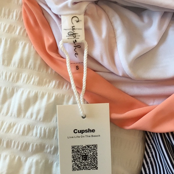 Peach & Stripped One Piece - Picture 5 of 6